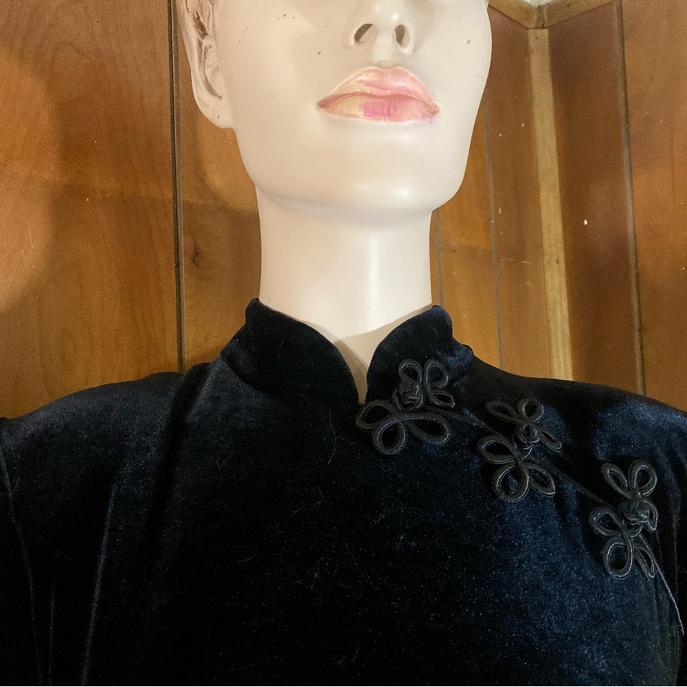 Black Velvet Cheongsam-Style Dress – The Drama You Deserve (Tall)